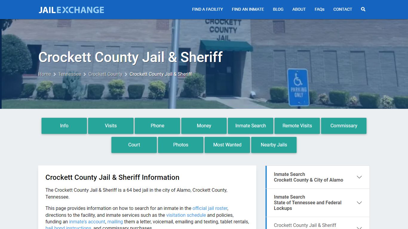 Crockett County Jail & Sheriff, TN Inmate Search, Information